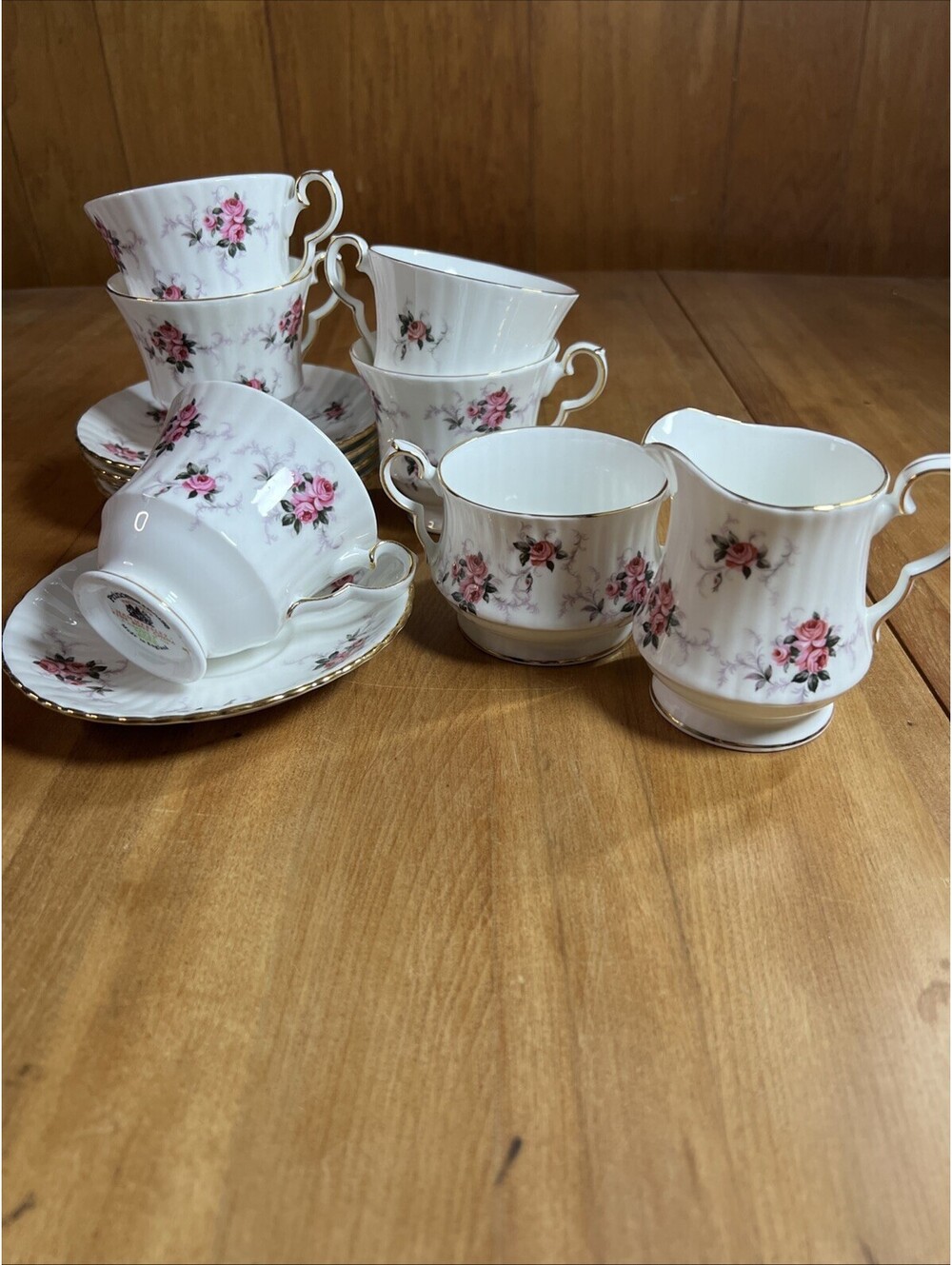 Vintage Princess House Windsor Rose Tea Set Hammersley Spode Bone China England